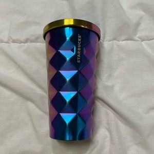 Starbucks 2016 purple pineapple iridescent tumbler metal 16oz RARE